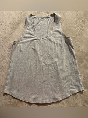 lululemon athletica Light Gray Scoop Neck Racerback Tank